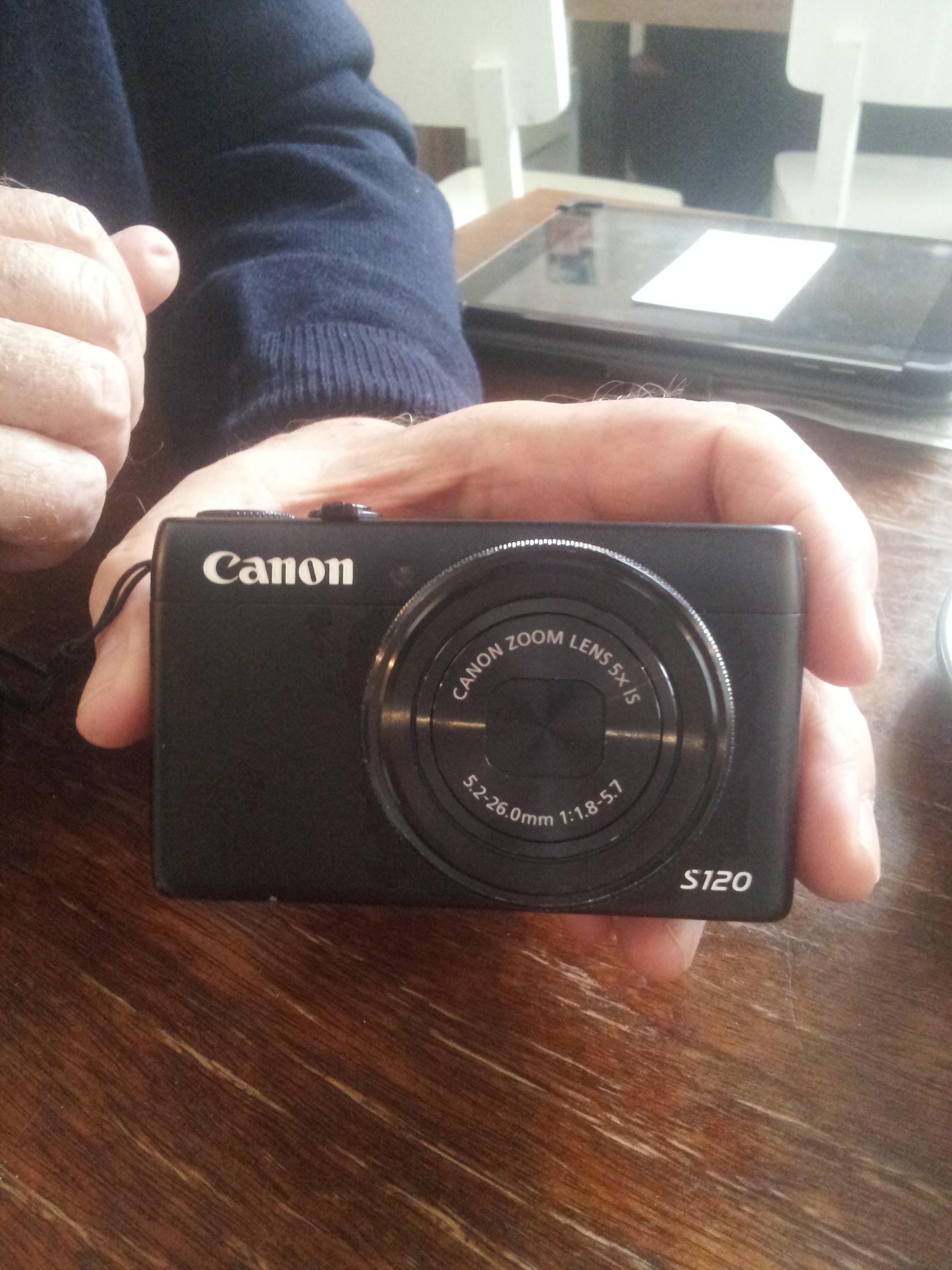 Photographer Colin O'Brien's Cannon S120. "I use it as a sketchbook. It's my second. The Gentle Author from Spitalfields LIfe dropped my last one into a pond. It survives anything, except a dunking."