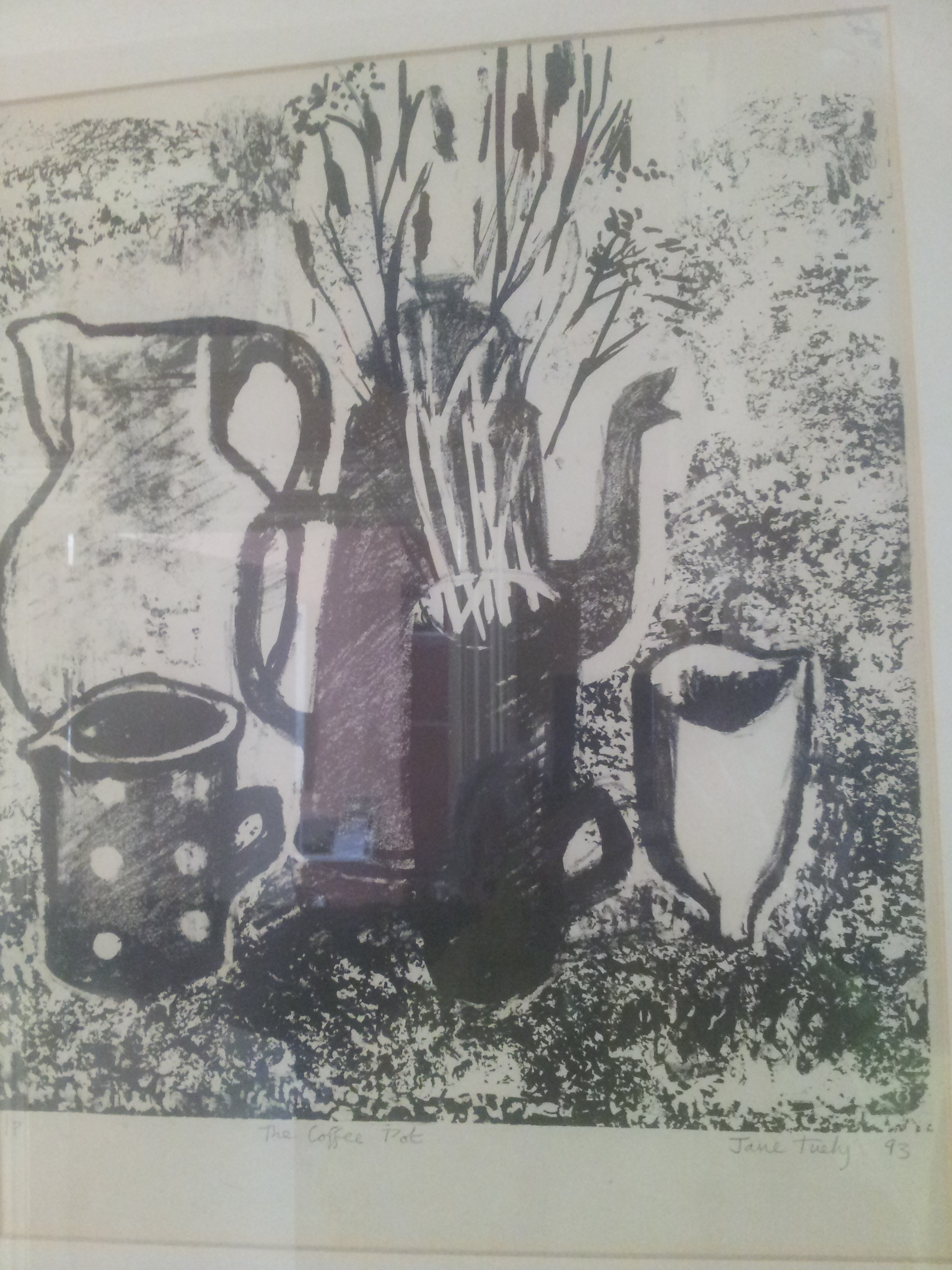 A lithograph by Jane. It's signed Jane Tuely "I was so proud of my name until my husband did some research and found it was a 17th century spelling mistake."