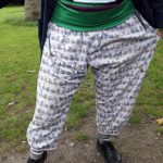 Cycle bloomers made from a Suffragette pattern.